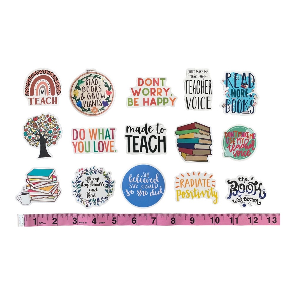 3/$10 TEACHER Back to School STICKERS Waterproof Vinyl LAPTOP Water Bottles GIFT
